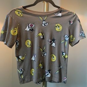 Looney tunes cropped tee
